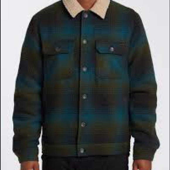 🔥Billabong Barlow Pattern Fleece Button-Up Shirt Jacket NWT - Picture 5 of 5